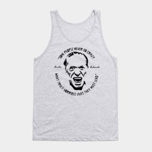 Charles Bukowski Portrait and Quote Tank Top